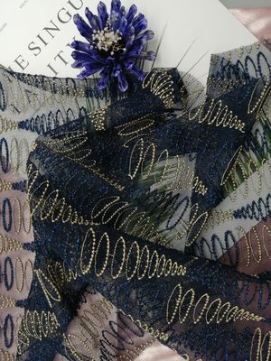 Yard Bordir Renda Kain Jaring Geometris Untuk Gaun Anak Perempuan
