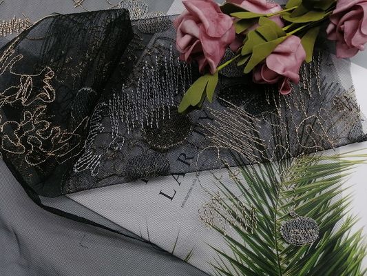 Kain Bordir Berwarna Garis Geometris Ramah Lingkungan