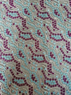 49 inch Berwarna 3D Kain Renda Bunga Mewah Untuk Gaun Wanita
