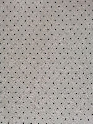Pink Polka Dot Berbondong-bondong kain renda mesh bordir