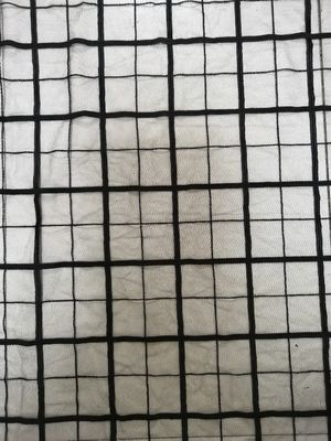 Kain Renda Bordir Geometris Bahan Renda Putih Untuk Gaun