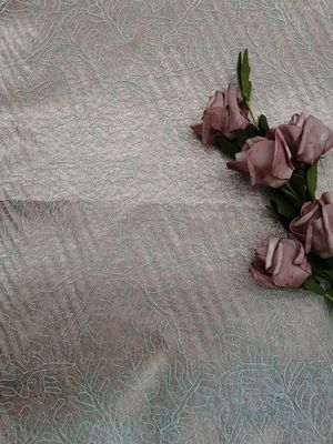 Kain Renda Bordir Biru Anggun Tulle Mesh