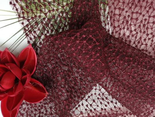 Artikel Tempat Tidur Jaring Kain Sulaman Anggur Merah Polka Dot Tulle
