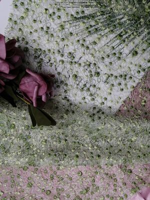 Mesh Green Dot Bordir Kain Renda Tulle Untuk Tempat Tidur Artikel