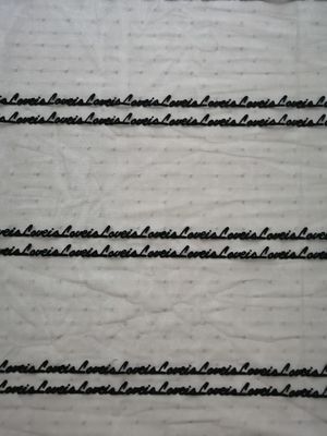 Rumah Tekstil Black Letter Tulle Berkelompok Mesh Fabric