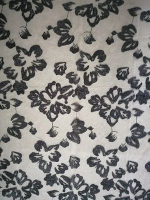 Kain Pengantin Bordir Kain Renda Bunga Hitam Halus Corded 3D