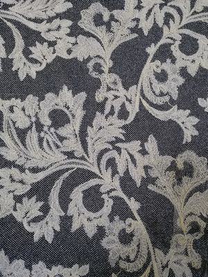 Kain Tulle Lurex Metalik Mesh Kain Renda Gading Untuk Gaun Pengantin