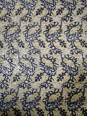 Kain Mesh Payet Bordir Pesta 125CM Hitam