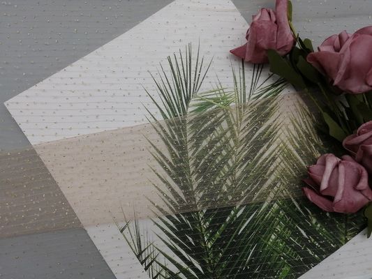 Kain Dicetak Metalik Lurex Dilapisi Glitter Tulle Mesh Foil