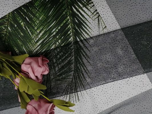 Pesta Kain Cetak Foil Hitam Dot Glitter Tulle Mesh