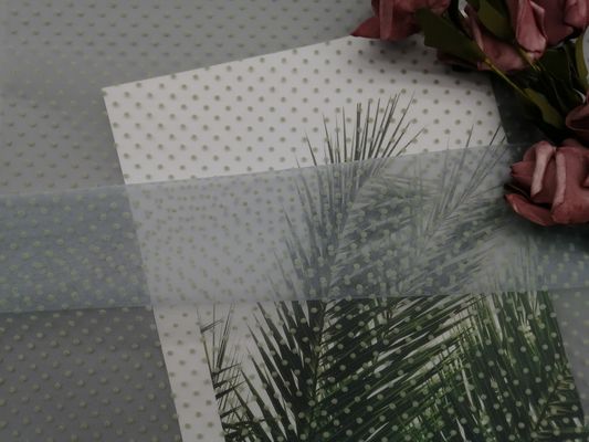 Kain Jaring Polka Dot Berkilau Hijau Berkelompok Tulle