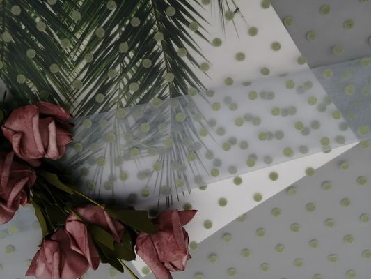 Green Glitter Polka Dot Tulle Berbondong-bondong Mesh Fabric Untuk Gadis Kecil