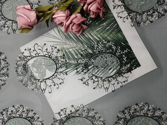 60 Yards Tulle Mesh Kain Renda Bordir Pesta Hijau