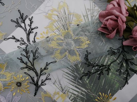 Kain Renda Corded Tulle Mesh