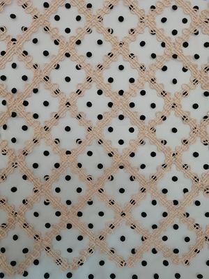 125cm Polka Dot Bordir Berbondong-bondong Tulle Mesh Fabric