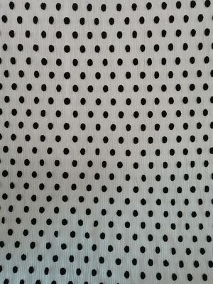 Black Dot Tulle Crinkle Berkelompok Mesh Kain Lipit