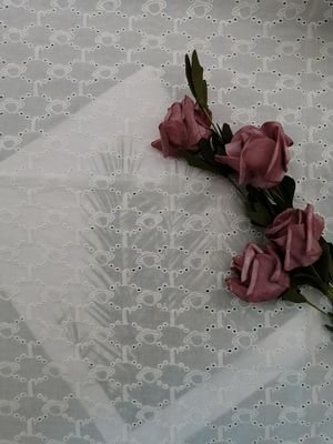 100% Cotton Lace Bordir Lubang Kain Pola Surat