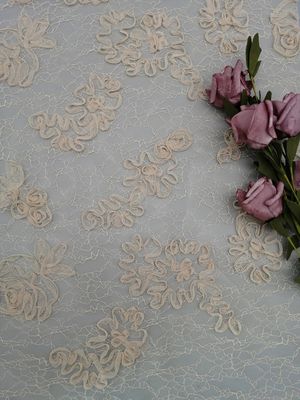 Cording Lace 100% Polyester Bordir Pakaian Kain