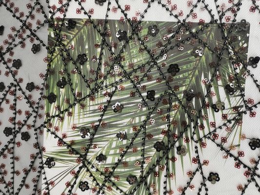Kain Jaring Payet Bordir Manik-manik Renda Multicolor