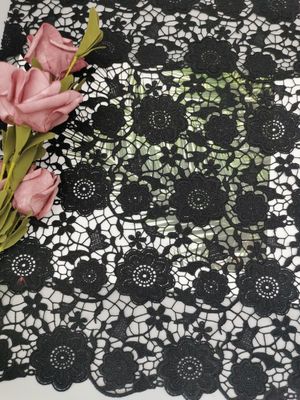Crochet Chemical Floral Embroidery Heavyweight Lace Fabric