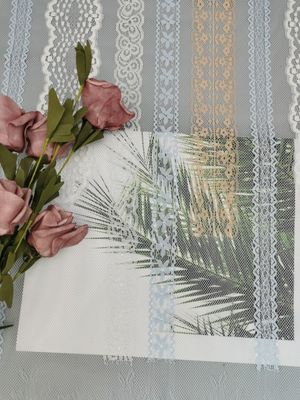Tricolor Polyester Lingerie Bordir Pakaian Kain Renda