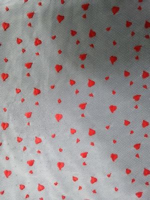 AZO Gratis Gadis Kecil Merah Hati Kain Renda Bordir Gaun Malam
