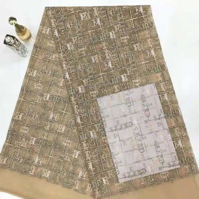 Kain Renda Bordir Payet Geo Untuk Tekstil Rumah
