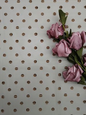 Coklat 100% Polyester 140CM Berbondong-bondong Mesh Tulle Fabric Untuk Gaun Gadis