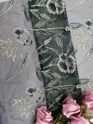 Kain Bordir Tulle Mesh Kain Tempat Tidur Renda Bunga Taman