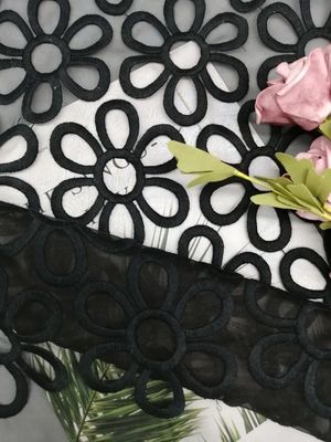 Katun Bunga Besar 100% Kain Renda Bordir Sutra