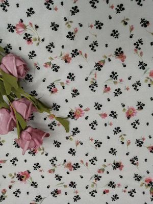 Printed Tulle Lace Flocked Mesh Fabric Untuk Artikel Tempat Tidur