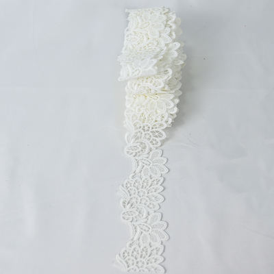 2 "Polyester Lace Trim Pernikahan Applique Lace Ribbon Craft Jahit