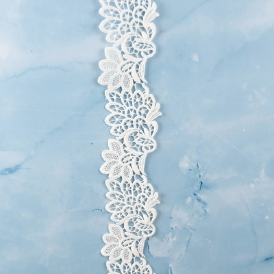 2 "Polyester Lace Trim Pernikahan Applique Lace Ribbon Craft Jahit