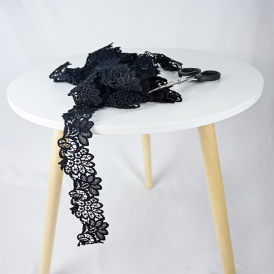 2 "Polyester Lace Trim Pernikahan Applique Lace Ribbon Craft Jahit