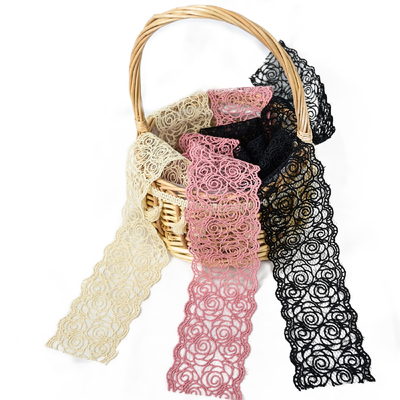 3 "Pink Polyester Lace Potong Aksesoris Pakaian Dekorasi Pernikahan