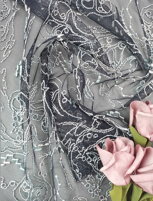 Dot Tulle Bordir Polyester Lace Fabric Lace Potong Untuk Kerudung Pernikahan