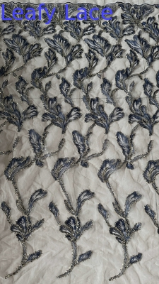 Kain renda logam berkualitas tinggi elegant pernikahan 60 yard kain bordir