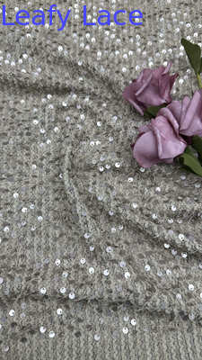 100% Kain Sequin renda bordir Disesuaikan koleksi baru untuk gaun pesta