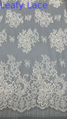 3D Flower Lace Fabric Trim Broded Super Nyaman Untuk Gaun Pernikahan