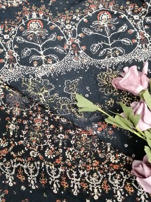 Digital printing kain rajutan Kain renda Dicetak Kain cetak bunga