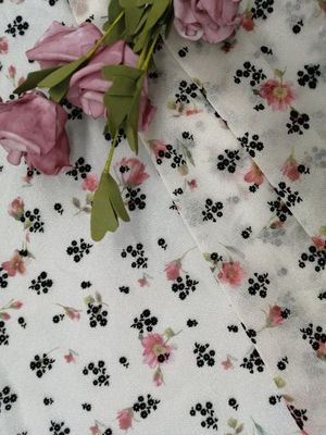 Printed Tulle Lace Flocked Mesh Fabric Untuk Artikel Tempat Tidur