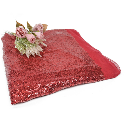 125cm Glitter Sparkly Payet Bordir Kain Untuk Gaun Pesta
